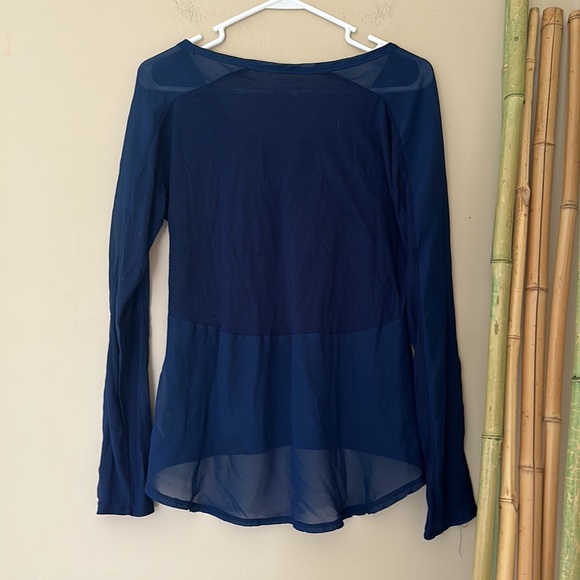 Long Sleeve Semi Sheer Top - Picture 4 of 4